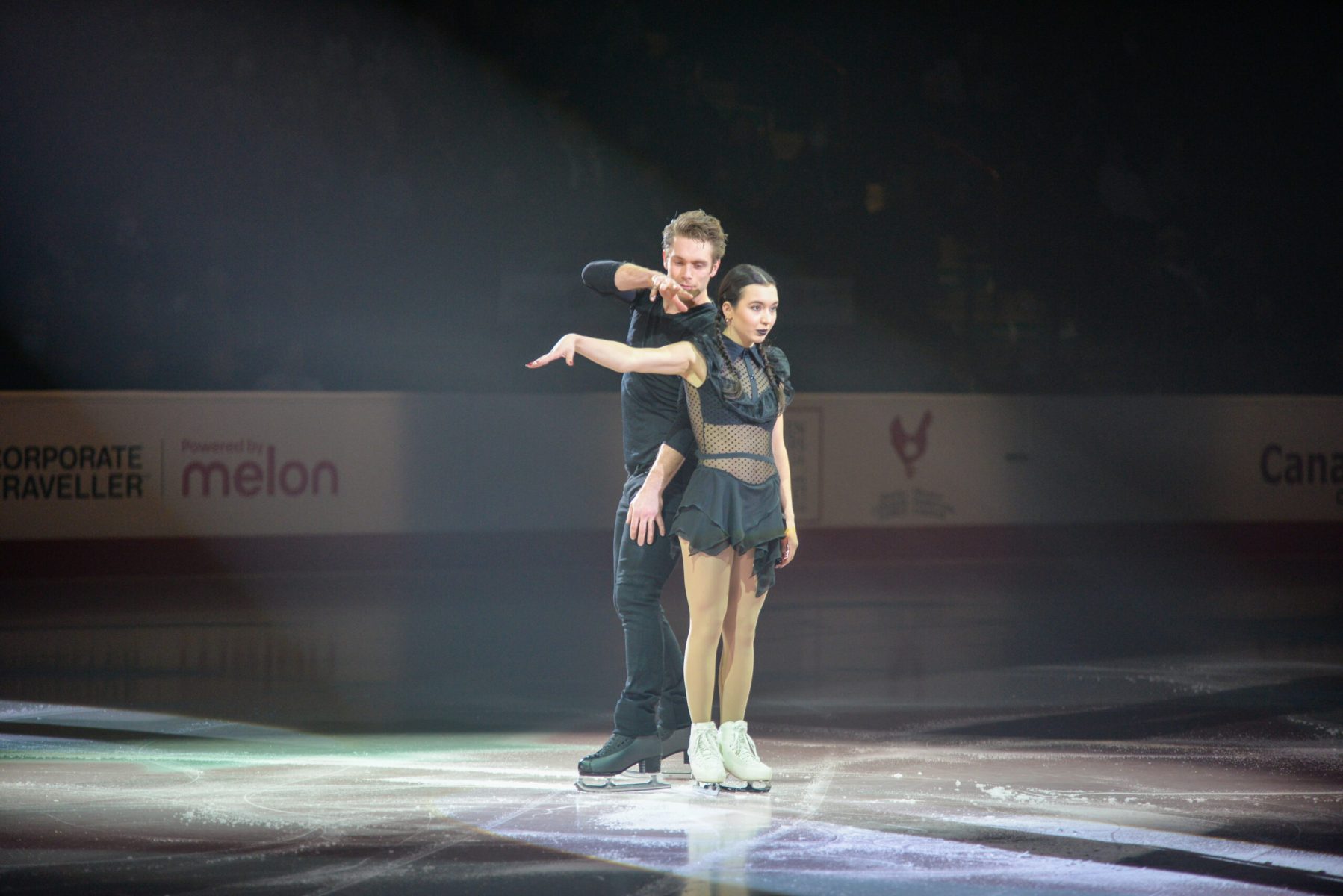 Bronze Medalist Lia Pereira / Trennt Michaud skated to their gala program, Wednesday, for the Canadian nationals in Oshawa.