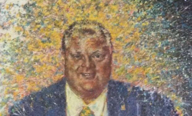 Rob Ford portrait unveiled at Toronto City Hall
