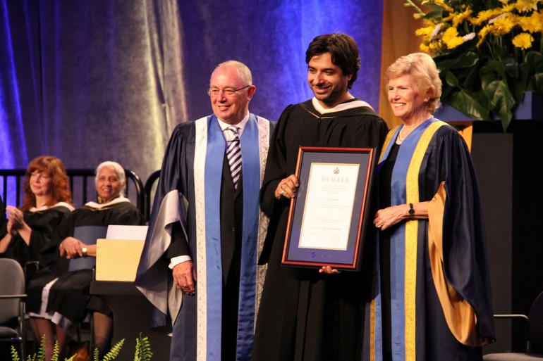 Jian Ghomeshi receiving Humber College Honary Degree