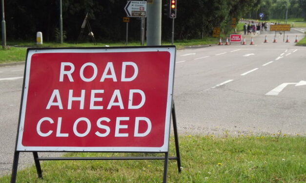 Road closures due to marathon