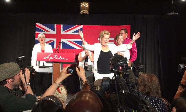 Kathleen Wynne holds seat but resigns as Ontario Liberal leader