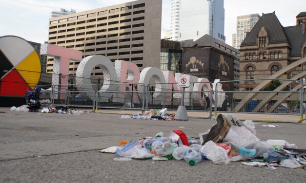It took 46 people nine hours to clean up after the Raptors parade and rally