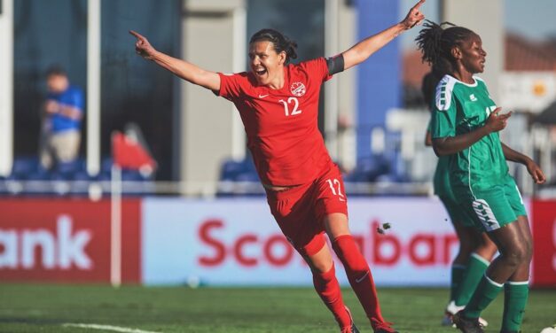 Christine Sinclair becomes world all-time leading soccer scorer