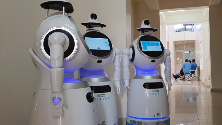 Robots at the Kanyinya treatment centre, Kigali, Rwanda (REUTERS/Clement Uwiringiyimana)