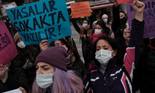 Turkish women protest Erdogan’s decision to leave Istanbul Convention