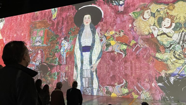 Gustav Klimt's artwork was showcased in an immersive art exhibition in downtown Toronto that will run until Jan. 3. The exhibition is part of an art trend where the pieces are re-scaled and projected with ambient background music