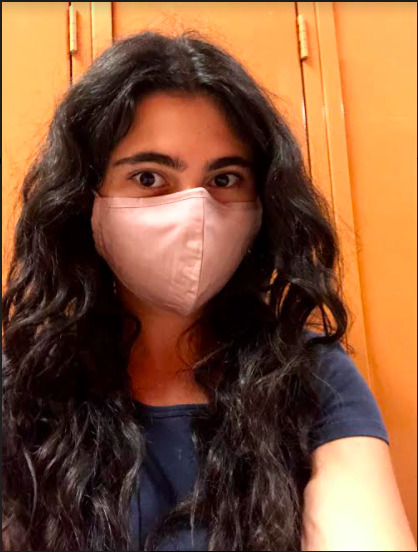 Sophia Alexanian wearing a cloth mask.