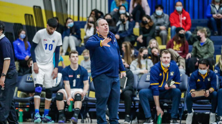 Head Coach Wayne Wilkins in OCAA Quarter-Final vs Seneca
