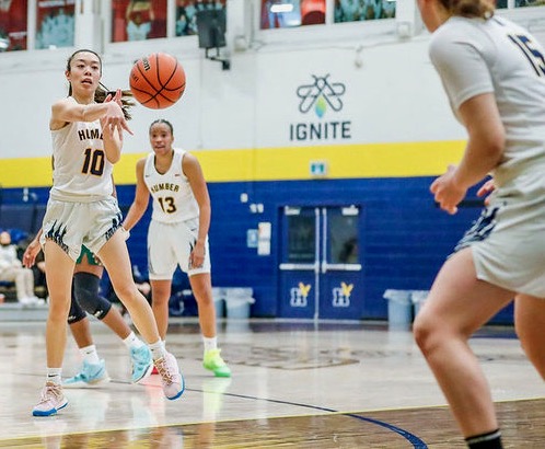 Nikki Ylagan during the game against Durham College on Feb 20.