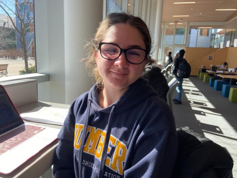 Selina Sapone, a second-year Early childhood education student