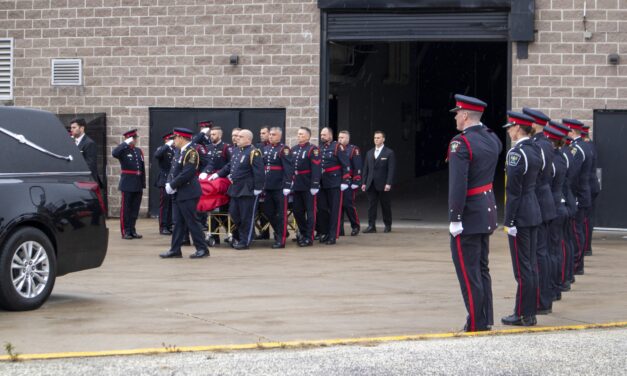 Thousands attend funeral for two officers killed in Innisfil shooting