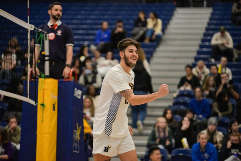 Jake Gomes celebrated in the 2022-23 OCAA Men's Volleyball
