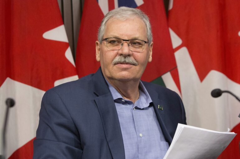 The now retired Ontario Public Service Employees Union (OPSEU) President Warren (Smokey) Thomas, seen here at Queen's Park in Toronto on Jan. 21, 2019, is being sued by the union. None of the allegations have been proven in court.