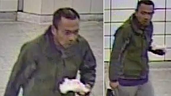 Photo of the purse snatcher which was released by Toronto Police earlier today, taken moments before the incident at Broadview station on Monday.