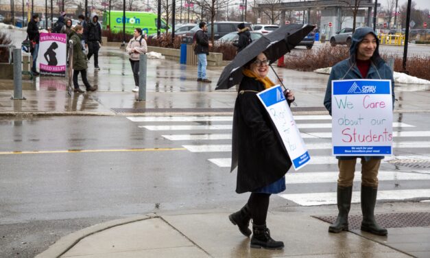Humber faculty’s counter-presence outnumbers anti-abortion trio on campus