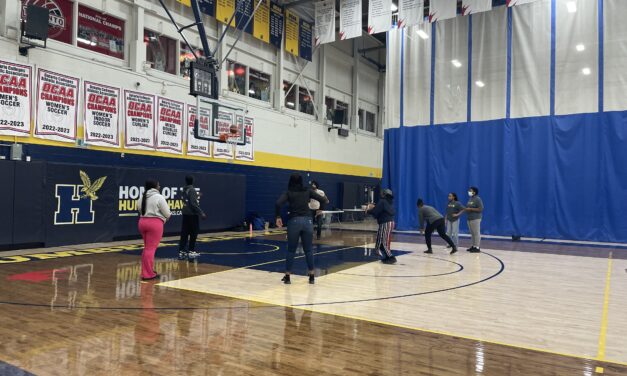 Black students program holds free throw contest to promotes mental wellness