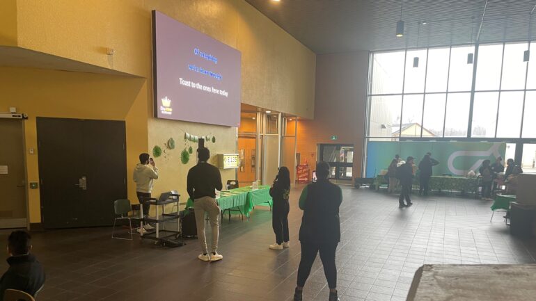 FYE hosts St.Patrick's day at the e-concourse at the North Campus.