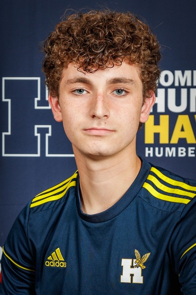 Danny Medeiros has his Humber athletics photo taken. Medeiros has embraced a new defensive role and managed an honourable man of the match award in the CCAA final.