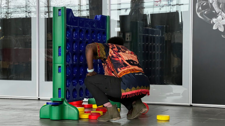 Humber's recreational event had a plethora of games that had cultural relation like Connect 4.