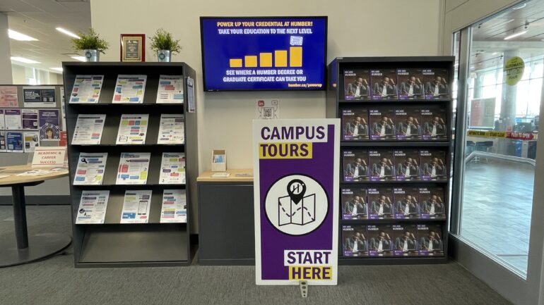 Inside of the Academic and Career Success Centre at Humber North Campus.