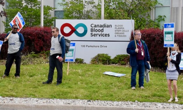 Canadian Blood Services workers rallying for new contract ‘want respect’
