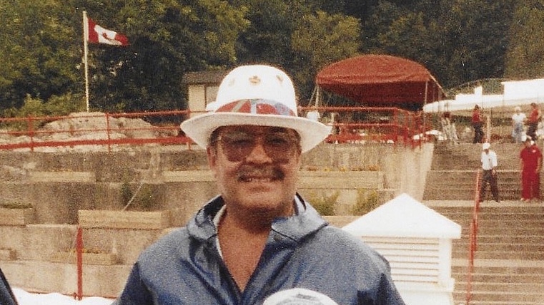 An old photo of my father, Pedro Riquelme, from 1987 during his first trip to Niagara Falls, Ontario.