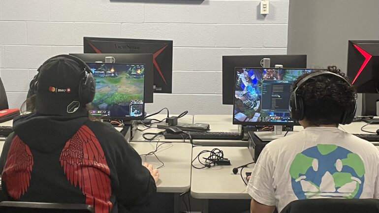 Esports players practicing League of Legends.