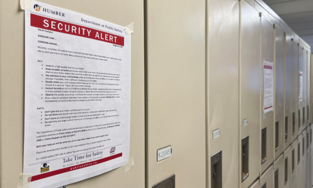 Humber Public Safety warns of locker thefts