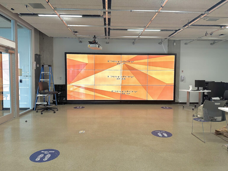 Display screen for creating virtual reality at the Barett Centre