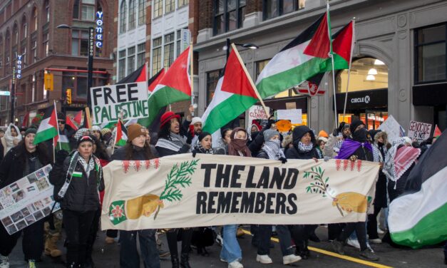 Toronto 4 Palestine leads protest at Dundas Square