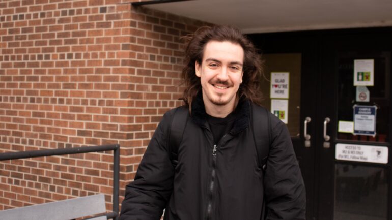 Lucas Bazarin Ribeiro, an international student at Humber who lives on residence and works as an RA on site.