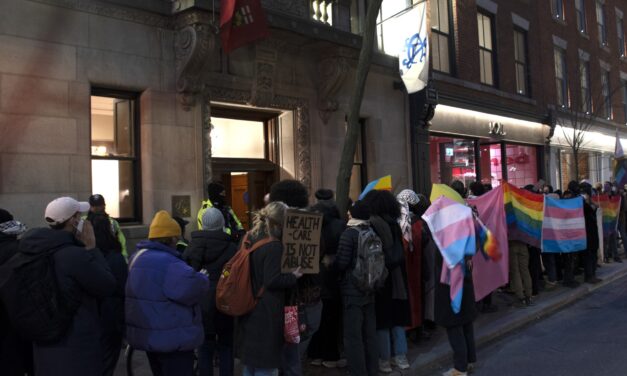 ‘Go home transphobe’ protesters shout at Alberta premier inside private club