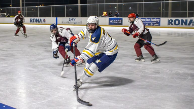 The men's hockey came away with a huge 8-2 win against McMaster as they made they're outdoor debut as a team.