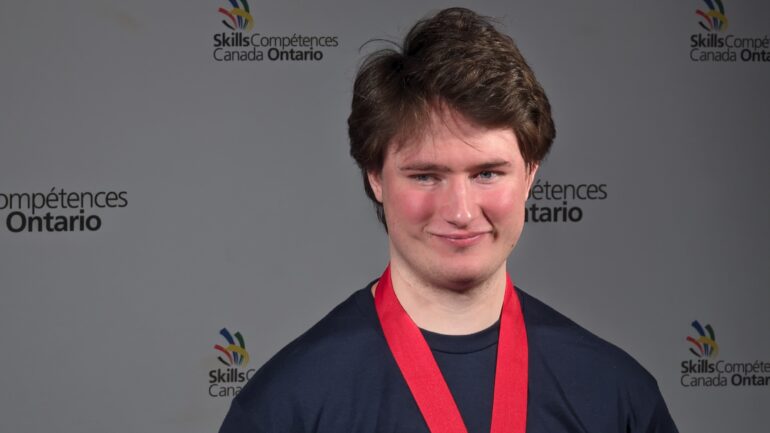 Matthew Redwood will represent Ontario at the Skills Canada competition in Quebec City after winning gold in the provincials.
