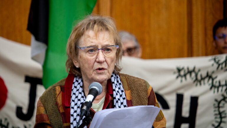 Suzanne Weiss is a Jewish woman from France who survived the holocaust and is an outspoken activist.